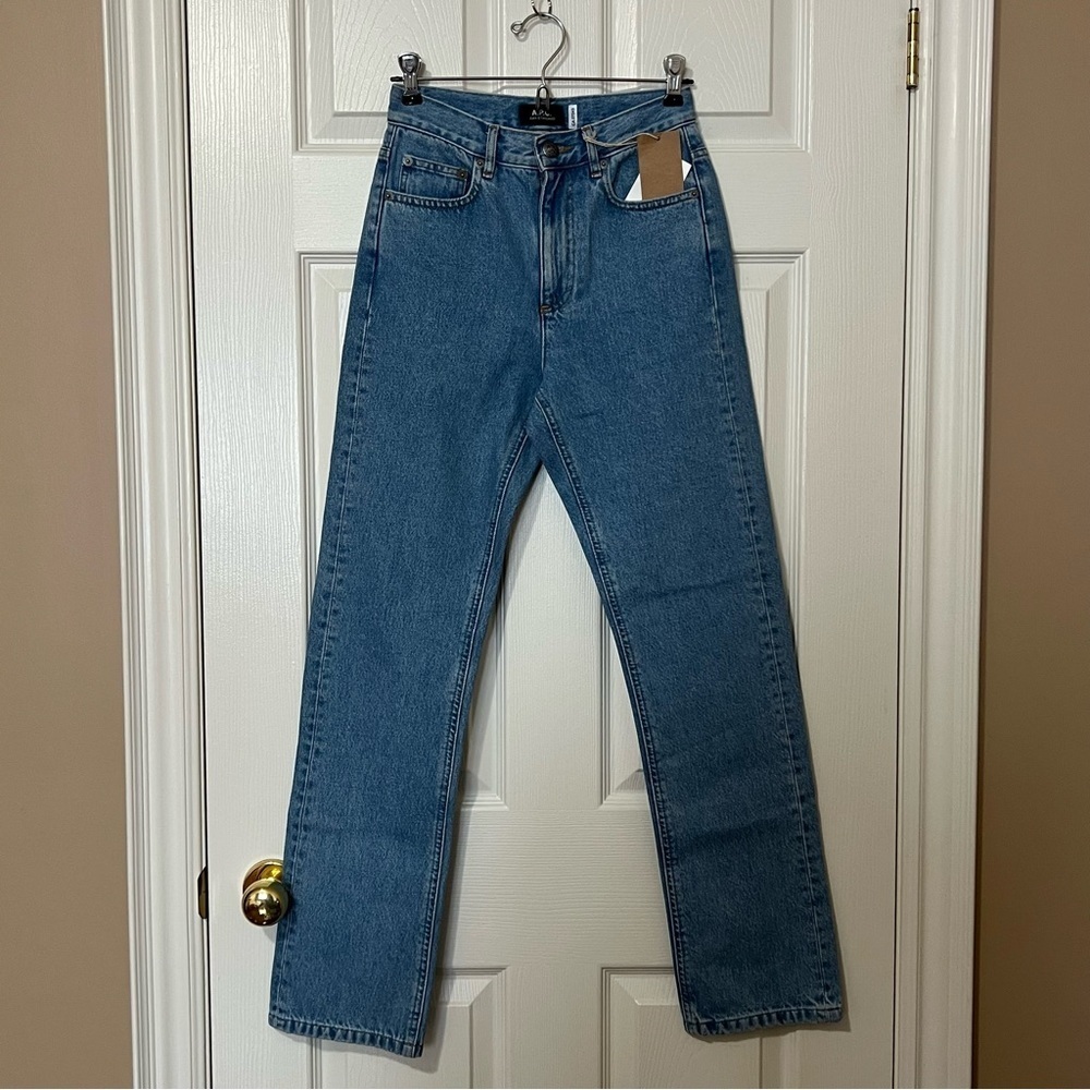 [NWT] APC Jean Standard Blue Clair Slim Straight High Rise Denim Jeans - Sz 25 - Picture 3 of 15